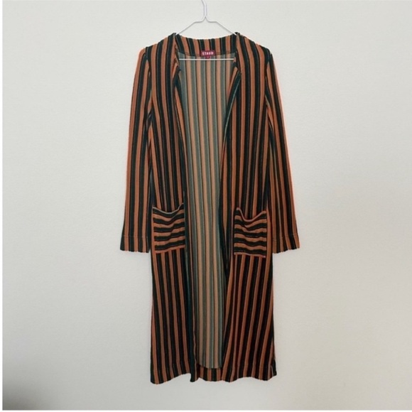 Staud Mia Striped Terry Cloth Robe - Picture 8 of 8